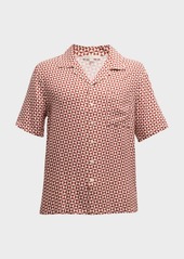 Onia Men's Geometric-Print Short-Sleeve Camp Shirt