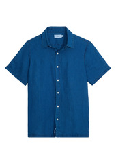 Onia Men's Samuel Short Sleeve Button-Up Shirt in Light Indigo at Nordstrom
