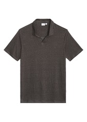 Onia Men's Shaun Linen Polo in Charcoal at Nordstrom