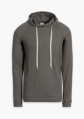 Onia - Aaron waffle-knit cotton-blend hoodie - Gray - M