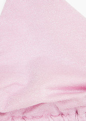 Onia - Alexa metallic stretch-jersey triangle bikini top - Pink - S