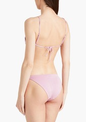 Onia - Alexa metallic stretch-jersey triangle bikini top - Pink - S