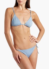 Onia - Alexa metallic triangle bikini top - Blue - M