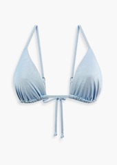 Onia - Alexa metallic triangle bikini top - Blue - M