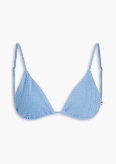 Onia - Alexa ribbed terry triangle bikini top - Blue - XS