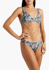 Onia - Ashley Liberty-print low-rise bikini briefs - Blue - XS