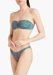 Onia - Ashley printed bandeau bikini top - Blue - XS