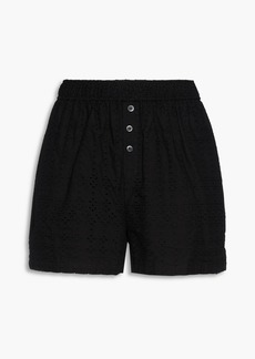 Onia - Broderie anglaise cotton shorts - Black - S
