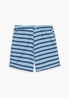 Onia - Calder mid-length striped swim shorts - Blue - M