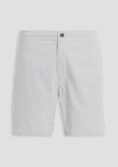 Onia - Calder short-length striped swim shorts - Gray - S