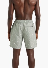 Onia - Charles mid-length embroidered swim shorts - Green - S