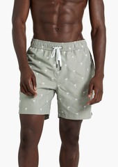 Onia - Charles mid-length embroidered swim shorts - Green - S