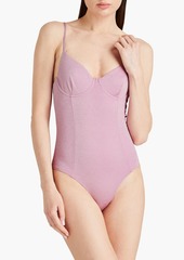 Onia - Chelsea metallic stretch-jersey underwired swimsuit - Pink - XS