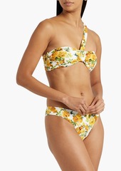 Onia - Chiara floral-print mid-rise bikini briefs - Yellow - M