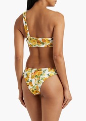 Onia - Chiara floral-print mid-rise bikini briefs - Yellow - S