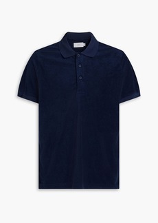 Onia - Cotton-blend terry polo shirt - Blue - S