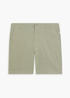 Onia - Cotton-blend twill chino shorts - Green - 32