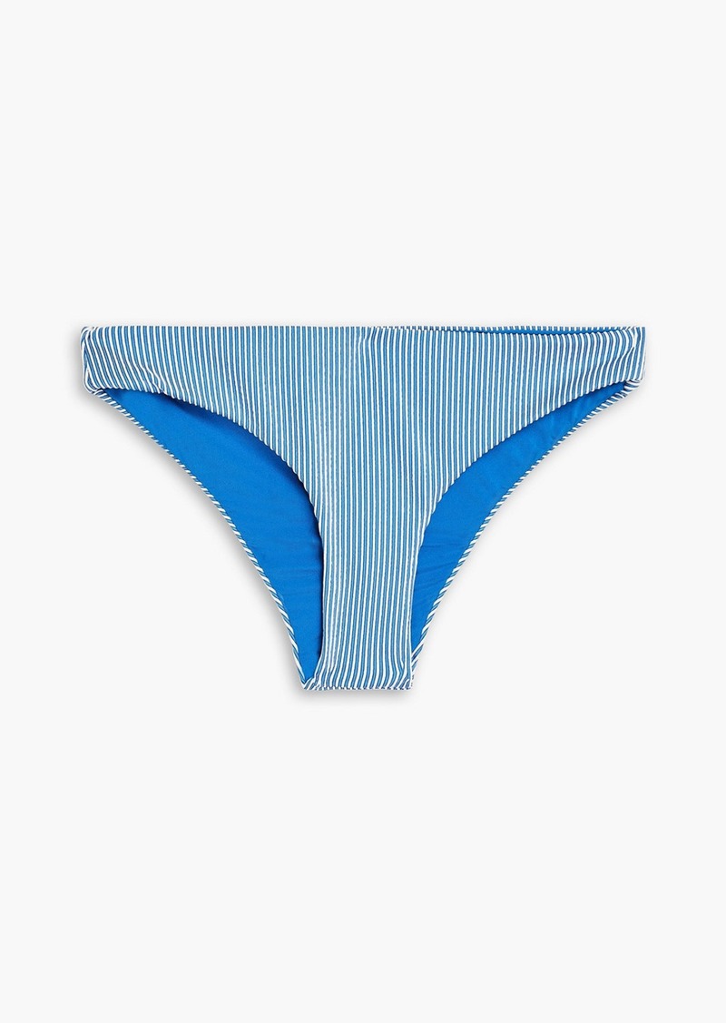 Onia - Daisy striped low-rise bikini briefs - Blue - XS