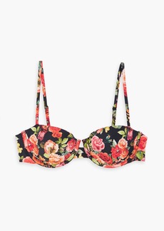 Onia - Dalia floral-print bikini top - Black - XS