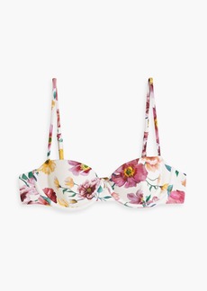 Onia - Dalia floral-print underwired bikini top - White - S