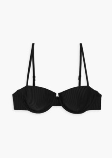 Onia - Dalia ribbed underwired bikini top - Black - XS