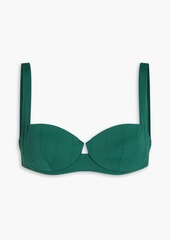 Onia - Danica ribbed underwired bikini top - Green - M