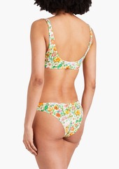 Onia - Floral-print bikini top - White - S