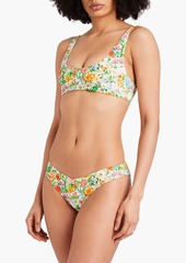 Onia - Floral-print bikini top - White - S