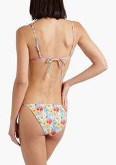 Onia - Floral-print low-rise bikini briefs - Pink - XS