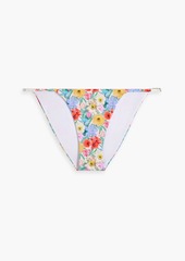 Onia - Floral-print low-rise bikini briefs - Pink - XS