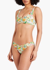 Onia - Floral-print low-rise bikini briefs - White - XS
