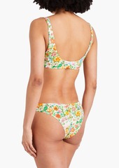 Onia - Floral-print low-rise bikini briefs - White - XS