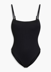 Onia - Gabrielle stretch-piqué swimsuit - Green - XS