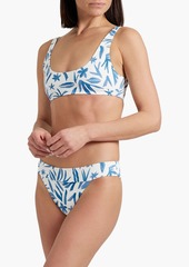 Onia - Karina printed mid-rise bikini briefs - Blue - XS