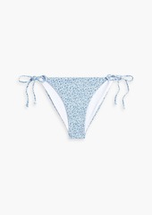 Onia - Kate floral-print low-rise bikini briefs - Blue - XS