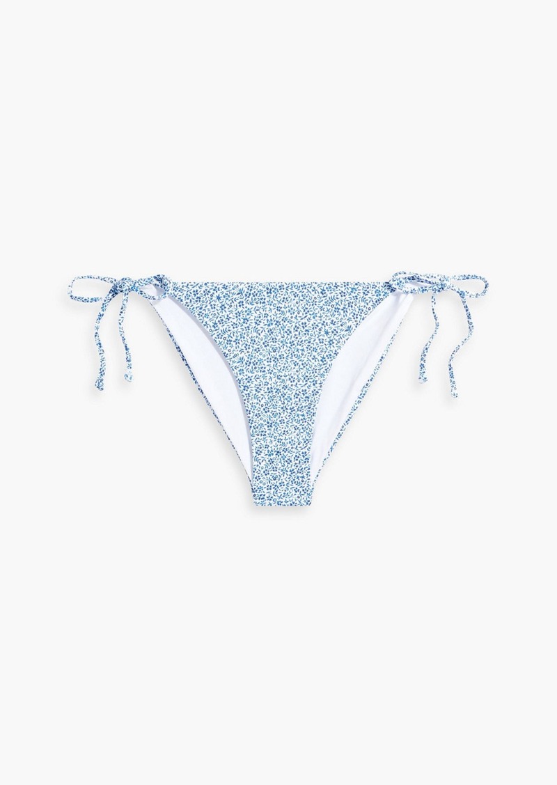 Onia - Kate floral-print low-rise bikini briefs - Blue - XS