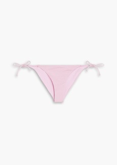 Onia - Kate metallic stretch-jersey low-rise bikini briefs - Pink - S
