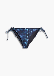 Onia - Kate printed mid-rise bikini briefs - Blue - L