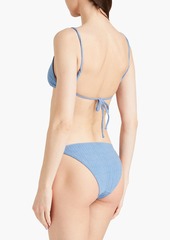 Onia - Kate ribbed terry low-rise bikini briefs - Blue - XS