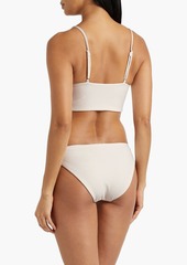 Onia - Lily stretch-piquè mid-rise bikini briefs - White - XS