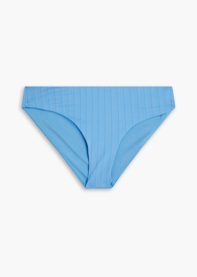 Onia - Lily striped mid-rise bikini briefs - Blue - S