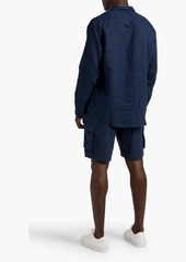Onia - Linen-blend cargo shorts - Blue - M