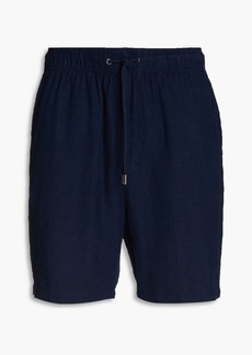 Onia - Linen-blend drawstring shorts - Blue - S