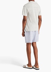 Onia - Linen-blend jersey polo shirt - Gray - S