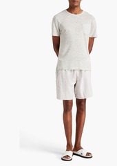Onia - Linen-blend jersey T-shirt - Gray - L