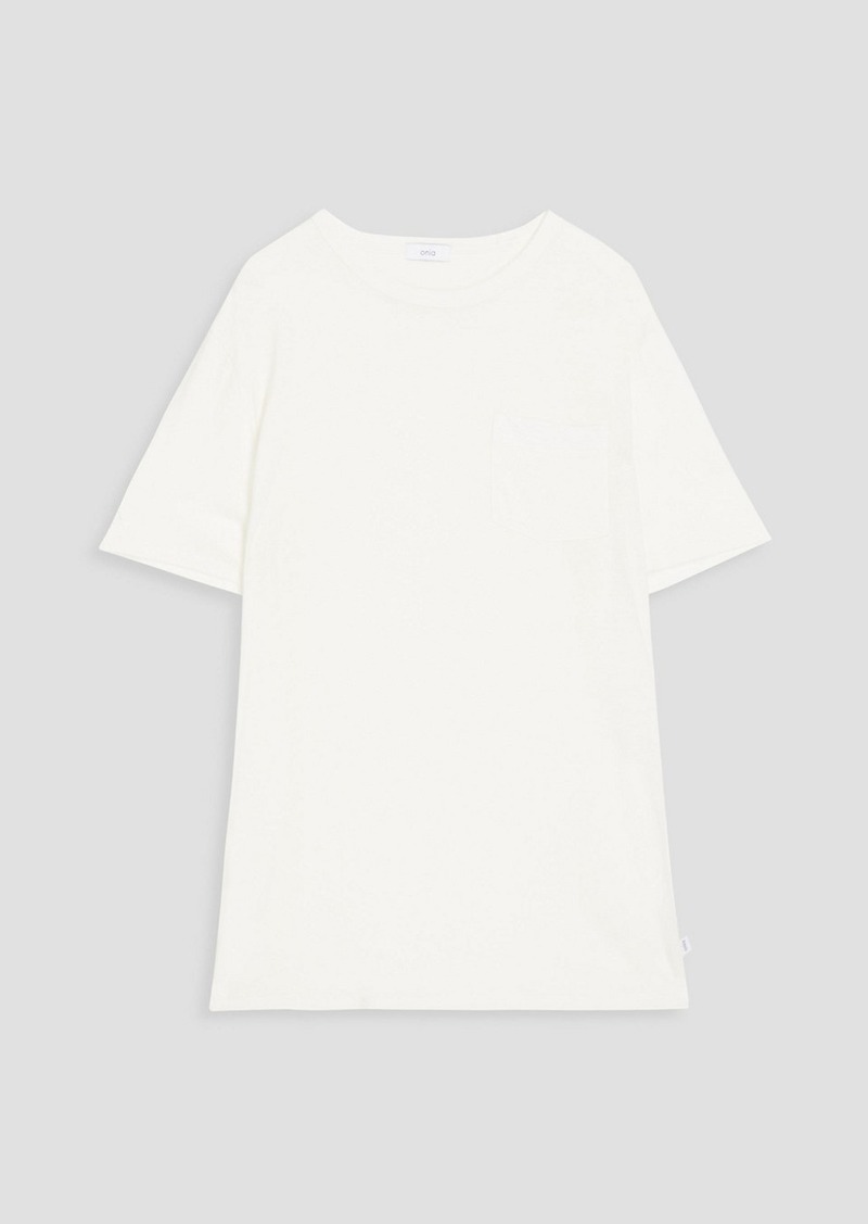 Onia - Linen-blend jersey T-shirt - White - S
