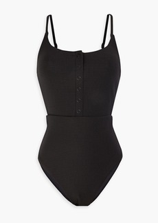 Onia - Lola stretch-jacquard swimsuit - Black - XS