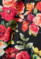 Onia - Cutout floral-print bandeau bikini top - Black - XS