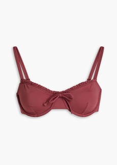 Onia - Marilyn ruched underwired bikini top - Purple - S