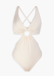 Onia - Marisole cutout ribbed swimsuit - White - XS